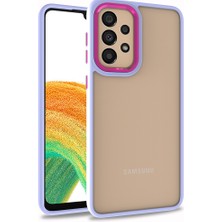 Kvy Samsung Galaxy A52 Renkli Kenarlı Parlak Flora Kılıf + Ekran Koruyucu