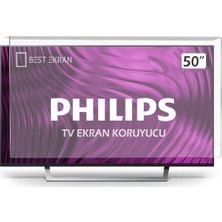 Best Ekran Philips 50PUS6272 Tv Ekran Koruyucu - Philips 50" Inç 126 Tv Ekran Koruyucu Şeffaf Paneli