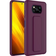 Kvy Xiaomi  Poco X3 Pro Standlı Darbe Emici Qstand Kılıf + Ekran Koruyucu