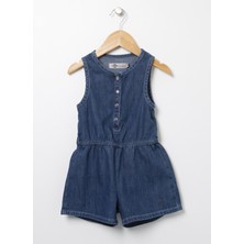 Lee Cooper Desenli Normal Mavi Kız Çocuk Tulum 222 Lcg 144003 Alexıs Denım