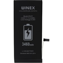 Winex Apple iPhone 7 Plus Uyumlu Güçlendirilmiş Premium Batarya