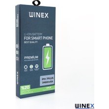 Winex Apple iPhone 7 Plus Uyumlu Güçlendirilmiş Premium Batarya