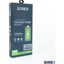 Winex Apple iPhone 11 Uyumlu Güçlendirilmiş Premium Batarya