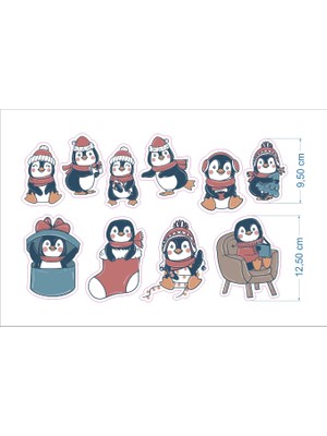 Steep Rock Design Penguen Etiketi - Laptop, Tablet, Ajanda, Telefon, Valiz Sticker Seti