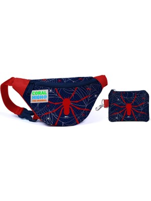 Coral High Örümcek Baskılı Bel Çantası Seti - Erkek Çocuk