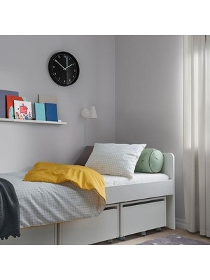 IKEA Çocuk Nevresim Takımı Tek Kişilik Meridyendukkan 150X200/50X60 cm Beyaz-Sarı Renk Kareli Nevresim Çarşafsız