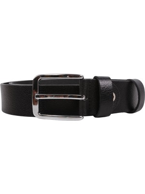 Bagacar 130 cm Erkek Hakiki Deri Siyah Kumaş Pantolon Kemeri