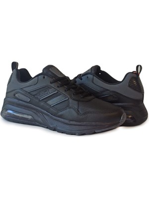 Kinetix Pagol Pu Air Max Full Siyah Erkek Sneaker Spor Ayakkabı V2