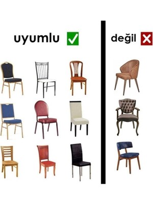 Elgeyar Likrali Kümaş Desenli Sandalye Örtüsü, Lastikli, Esnekli ,kaliteli Sandalye Kılıfı 1 Adet