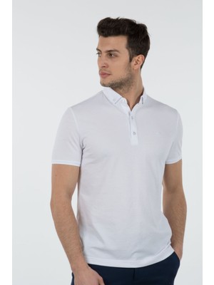 Wemsey Erkek Slim Fit Pike T-Shirt 40812126 Beyaz