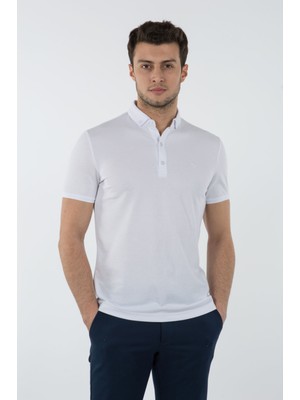 Wemsey Erkek Slim Fit Pike T-Shirt 40812126 Beyaz