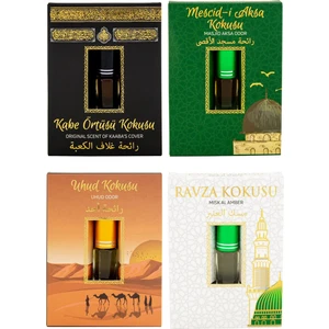 Kabe Örtüsü Kokusu Mescidi Aksa Kokusu Uhud Kokusu ve Medine Ravza Kokusu Alkolsüz Esans 3ml