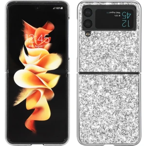 Xphone Store Samsung Galaxy Z Flip4 Gümüş Için Glitter Powder Tpu Kasası (Yurt Dışından)
