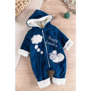 Kuzu Figürlü Welsoft Peluş Astarlı Kadife Kız/erkek Bebek Tulum