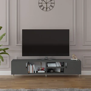 Asra Trend MDF Koyu Gri TV Ünitesi - 180 cm, Şık & Modern Tasarım TV Sehpası, T-12