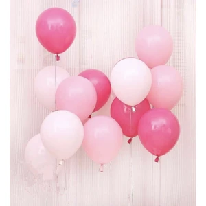 Deniz Party Store Makaron Pembe Pastel Fuşya Beyaz Balon 12 Inç 10 Adet