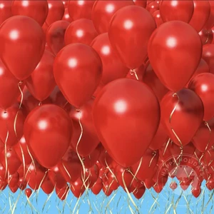 Deniz Party Store Metalik Kırmızı Latex Balon 10 Adet