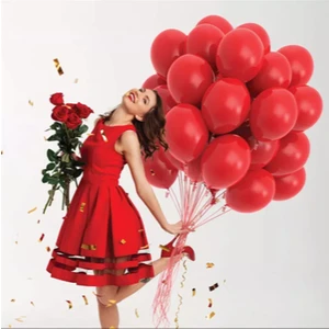 Deniz Party Store Pastel Kırmızı Latex Balon 10 Adet