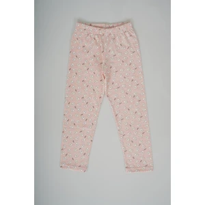 Miniko Kids Kız Çocuk Desenli Pamuk Bileği Ribanalı Pijama Altı
