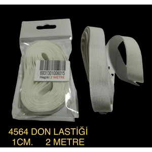 ( 1 Adet) 2 Metre 1 cm Beyaz Don Lastiği
