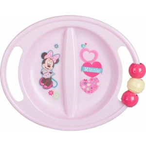 Kbobaby Disney Bebek Minnie Abc Bölmeli Tabak Diş Kaşıyıcı Boncuklu