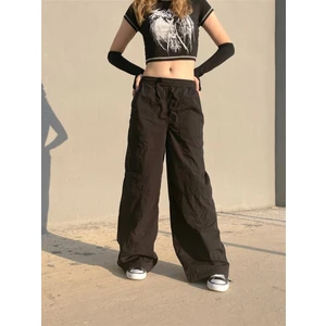 Touz Moda  Y2K Siyah Pantolon