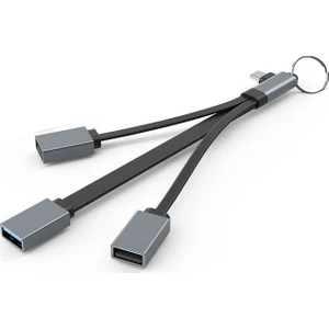 Type-C To 1x USB 3.0 1x USB 2.0 Otg Macbook Uyumlu Kablolu Çevirici Adaptör