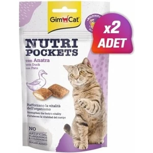 2 Adet - Gimcat Nutri Pockets Ördekli Kedi Ödül Maması 60 gr