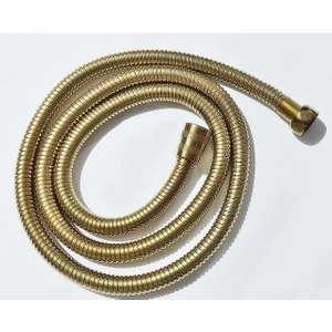 YT16 Gold Altın Sarısı Banyo Duş Spiral Hortumu 150 Cm Örgülü