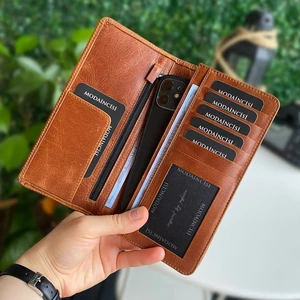 Boston Deri Telefon Bölmeli Cüzdan