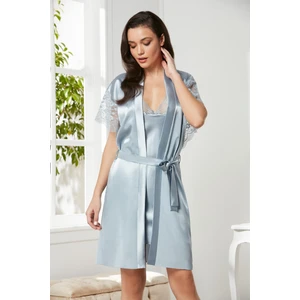 Pierre Cardin  Saten Dantelli Gecelik & Sabahlık Takım  - 4438