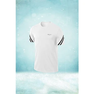 Poseidon Storm Erkek Beyaz Dri-Fit Kumaş Yürüyüş Için Konforlu  Sıfır Yaka T-Shirt S-3xl