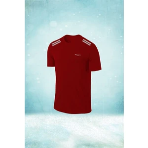 Poseidon Storm Erkek Bordo Dri-Fit Kumaş Baskısız Bisiklet Yaka Sporcu T-Shirt   S-3xl