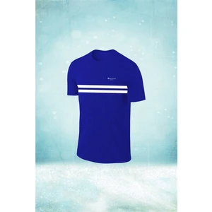 Poseidon Storm Oversize Erkek Mavi Dri-Fit Kumaş Antrenman ve Koşu Için Konforlu  Kısa Kol T-Shirt  (4xl- 10XL)