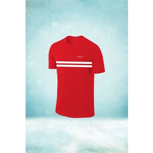 Poseidon Storm Büyük Beden Erkek Kırmızı Dri-Fit Kumaş Baskısız Bisiklet Yaka Kısa Kol T-Shirt   (4xl- 10XL)