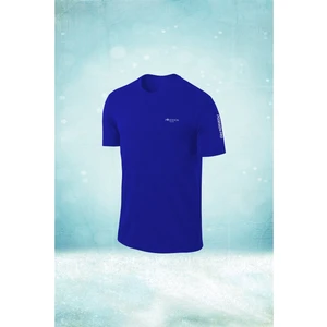 Poseidon Storm Büyük Beden Erkek Mavi Dri-Fit Kumaş Fit Yuvarlak Yaka Kısa Kol T-Shirt   (4xl- 10XL)