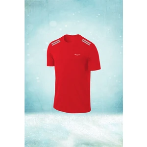 Poseidon Storm Battal Beden Erkek Kırmızı Dri-Fit Kumaş Spor Için Konforlu Kısa Kol T-Shirt   (4xl- 10XL)