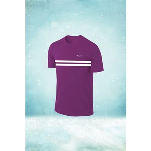Poseidon Storm Büyük Beden Erkek Mor Dri-Fit Kumaş Düz Kısa Kol Koşu Için Konforlu T-Shirt   (4xl- 10XL)