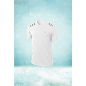 Poseidon Storm Büyük Beden Erkek Beyaz Dri-Fit Kumaş Baskısız Rahat Konforlu T-Shirt    (4xl- 10XL)