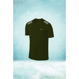 Poseidon Storm Büyük Beden Erkek Haki  Dri-Fit Kumaş Yürüyüş ve Koşu Için Konforlu  Sıfır Yaka T-Shirt  (4xl- 10XL)