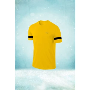 Poseidon Storm Büyük Beden Erkek Sarı Dri-Fit Kumaş Baskısız Yuvarlak Yaka Kısa Kol T-Shirt  (4xl- 10XL)