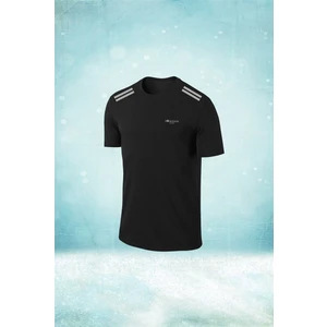 Poseidon Storm Erkek Siyah  Dri-Fit Kumaş Yürüyüş ve Koşu Için Konforlu  Sıfır Yaka T-Shirt   S-3xl