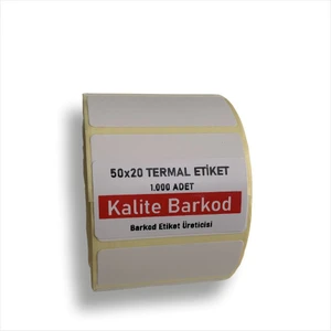 Kalite Barkod 50X20 Termal Etiket |rulo Barkod Etiketi