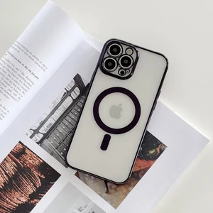 Apple iPhone 12 Pro Max Magsafe Uyumlu Parlak Lazer Telefon Kılıfı