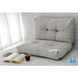 Mavi Vitrin Iç Mekan Balkon Teras Yer Minderi Keten Kumaş 70X50 cm