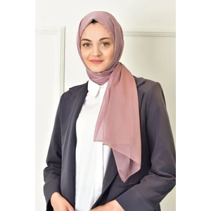 Janjan Düz Abiyelik Şal Kül Pembe