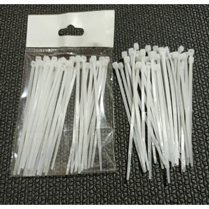36 Adetli 10 cm Kablo Bağı Beyaz Plastik Kelepçe 2,5 x 100 mm Cırt Kelepçe