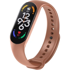 Xiaomi Mi Band 7 ile Uyumlu Silikon Kordon Kahverengi