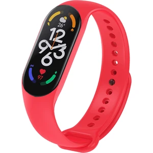 Xiaomi Mi Band 7 ile Uyumlu Silikon Kordon Açık Kırmızı / Nar
