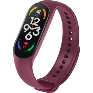 Xiaomi Mi Band 7 ile Uyumlu Silikon Kordon Bordo